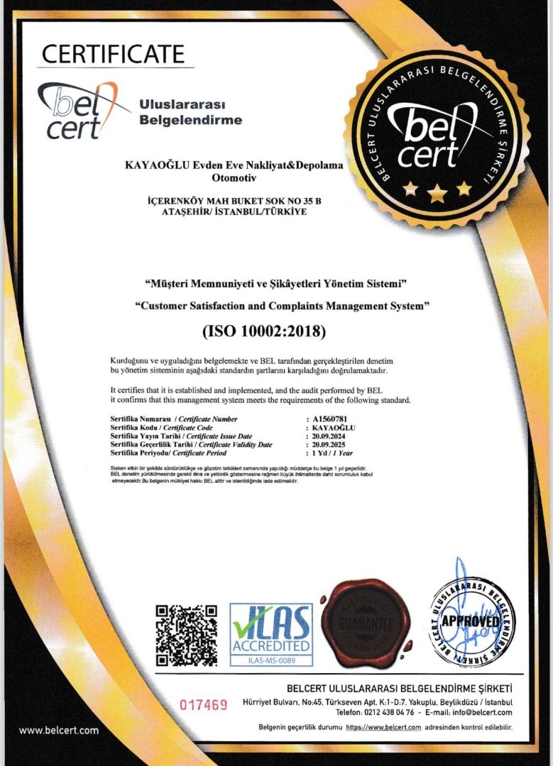 Kalite ve İzin Belgelerimiz