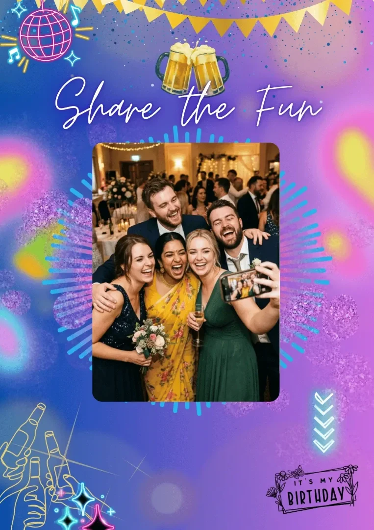 Digitaal gastenboek design Share the Fun