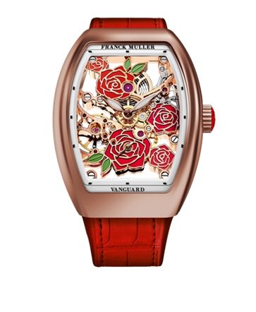 Franck Muller Watch Vanguard Rose Skeleton V 32 S6 SQT ROSE (RG)