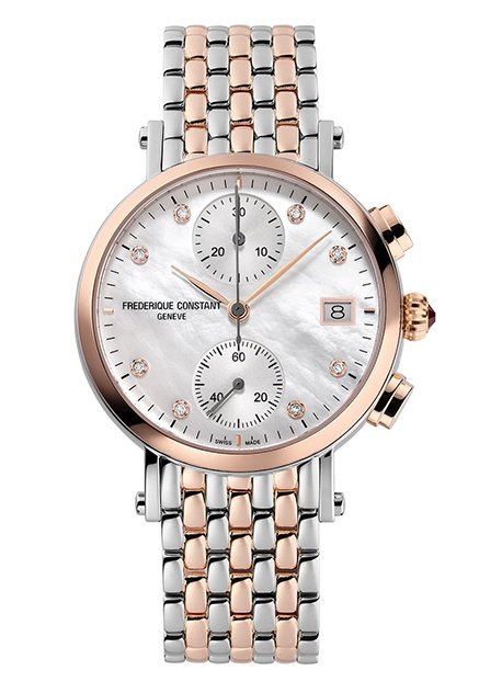 FREDERIQUE CONSTANT WATCH CLASSICS QUARTZ CHRONOGRAPH LADIES FC-291MPWD2R2B