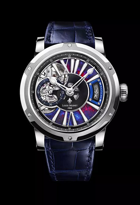 LOUIS MOUINET WATCH SKYLINK 18K WHITE GOLD