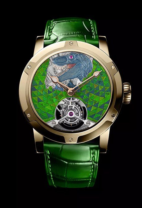 LOUIS MOUINET WATCH T-REX TOURBILLON 18K ROSE GOLD TITANIUM