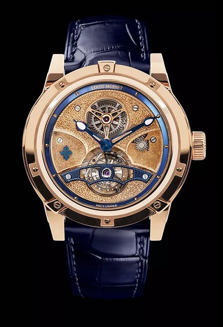 LOUIS MOUINET WATCH MOSAIC TOURBILLON 18K ROSE GOLD
