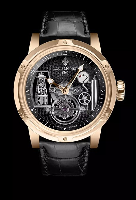 LOUIS MOUINET WATCH DERRICK GAZ TOURBILLON 18K ROSE GOLD