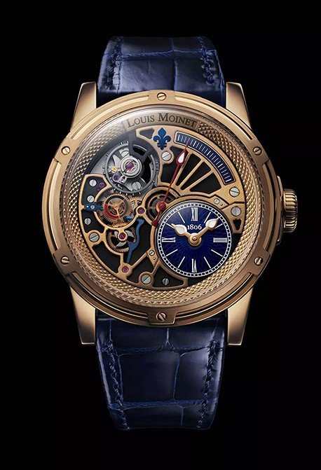 LOUIS MOUINET WATCH TEMPOGRAPH CHROME 18K ROSE GOLD