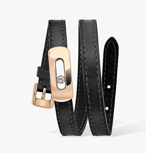 Messika-Paris-YELLOW GOLD DIAMOND LEATHER BRACELET