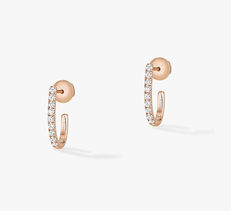 Messika-Paris PINK GOLD DIAMOND EARRINGS
