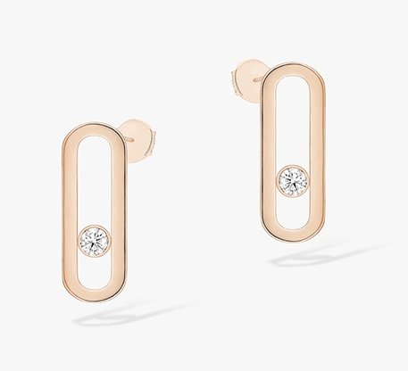 Messika-Paris PINK GOLD DIAMOND EARRINGS