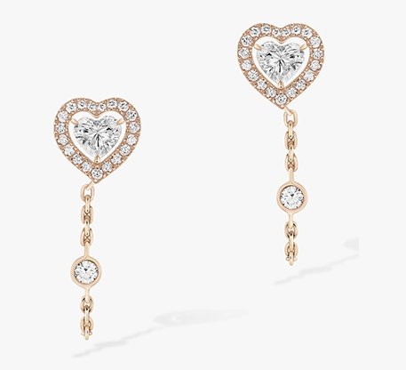 Messika-Paris PINK GOLD DIAMOND EARRINGS