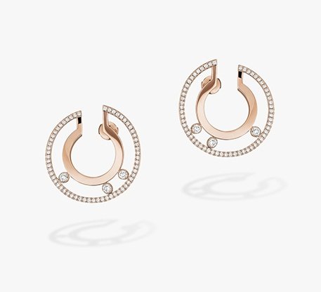 Messika-Paris PINK GOLD DIAMOND EARRINGS