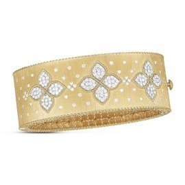 VENETIAN PRINCESS bracelet in 18kt gold and diamonds. wide version diamonds weight (total): 2.30 ct