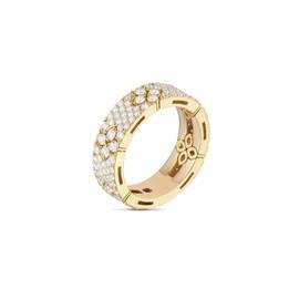 LOVE IN VERONA ring in 18kt gold with diamonds. full pavè version. Diamonds weight (total) 1.42 ct