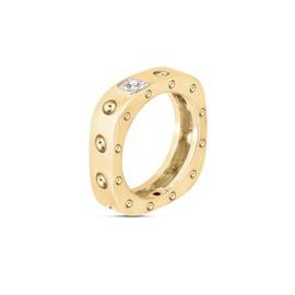 POIS MOI ring in 18kt gold with diamonds. one row version. Diamonds weight (total) 0.08 ct
