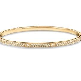 D.Side Yellow gold and diamond bracelet