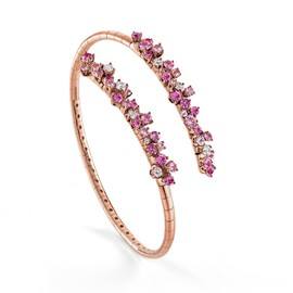 Mimosa Rose gold diamond and pink sapphire bracelet
