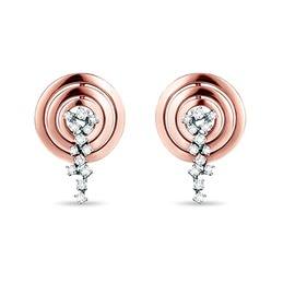 Sophia loren White, rose gold and diamond earrings