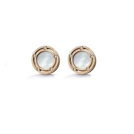 D.Side Rose gold, mother-of-pearl and diamond earrings