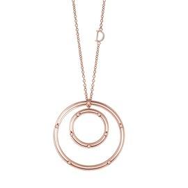 D.Side Rose gold and diamond necklace