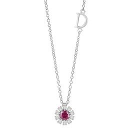 Margherita White gold, diamond and ruby necklace