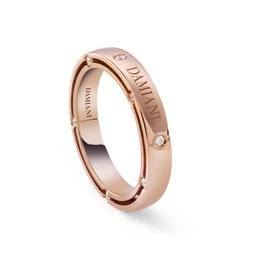 D.Side Rose gold and diamond wedding ring