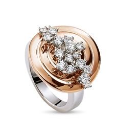 Sophia loren White, rose gold and diamond ring