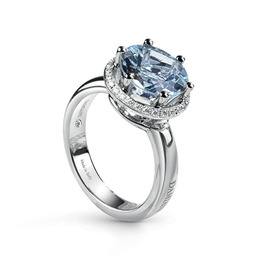 Minou White gold, aquamarine and diamond ring