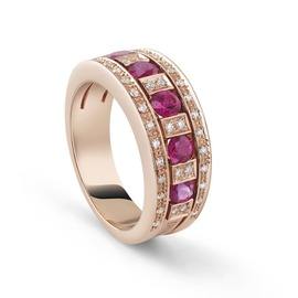Belle Epoque Rose gold, diamond and ruby ring
