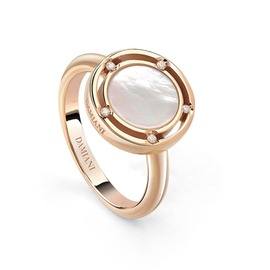 D.Side Rose gold, mother-of-pearl and diamond ring