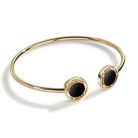 D.Side Rose gold, onyx and diamond bracelet