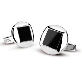 Balance Silver and onyx cufflinks