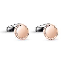 D.Side Rose gold and diamond cufflinks