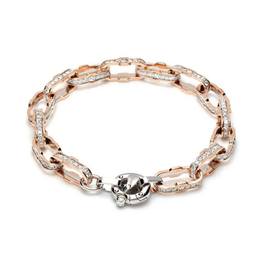 Privè Collection Bracciale. Oro rosa e bianco 750‰. Diamanti bianchi P.Ct 618.