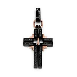 Diamonds Collection Oro rosa 750‰. Stainless steel. PVD nero. Diamanti neri P.Ct 42.