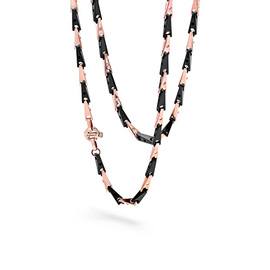 Cyborg Ceramic Collection Girocollo. Oro rosa 750‰. Ceramica nera. Diamante bianco P.Ct 2.