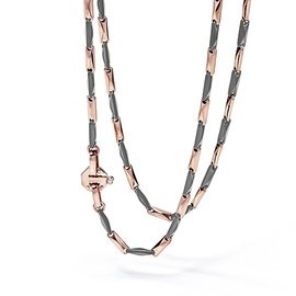 Cyborg Ceramic Collection Girocollo. Oro rosa 750‰. Titanio. Diamante bianco P.Ct. 2