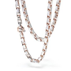 Kardano Collection Girocollo. Oro bianco e rosa 750‰. Diamante bianco P.Ct 2.