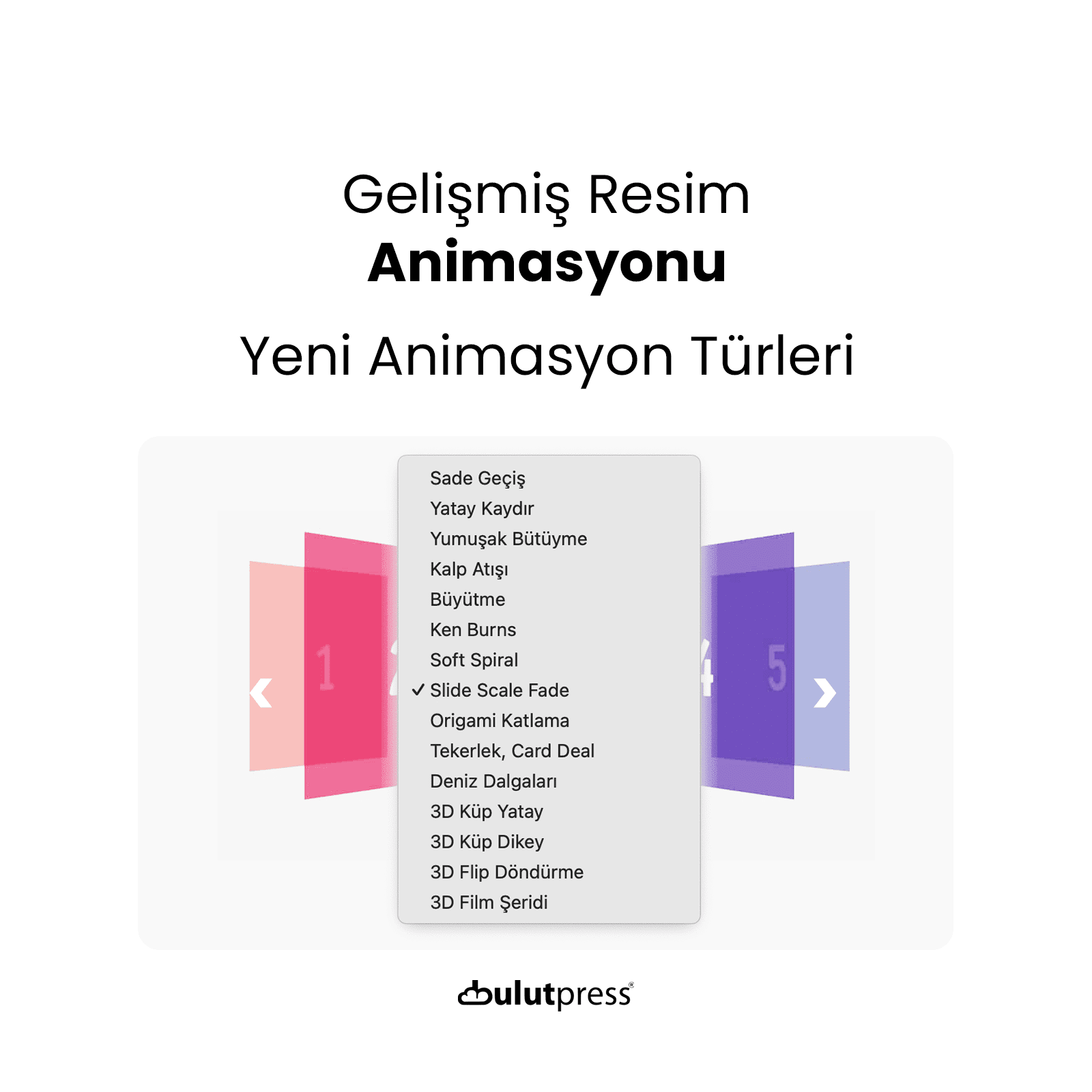 Gelişmiş Animasyon Modülüne Yeni Animasyon türleri eklendi