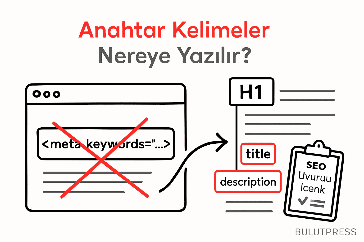 Anahtar Kelimeler Nereye Yazılır
