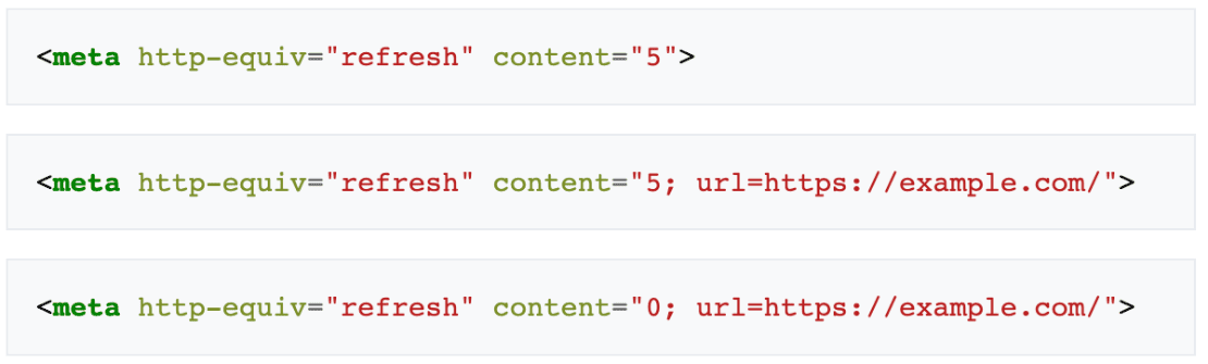 meta yönlendirme örnek kodları