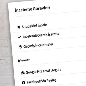 yönetim panelince inceleme ve paylaşma görevleri