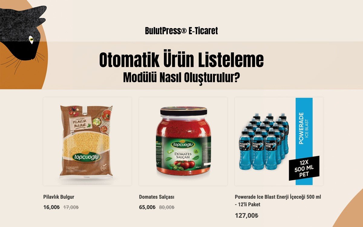 E-Ticaret Otomatik Ürün Listeleme Modülü 1200