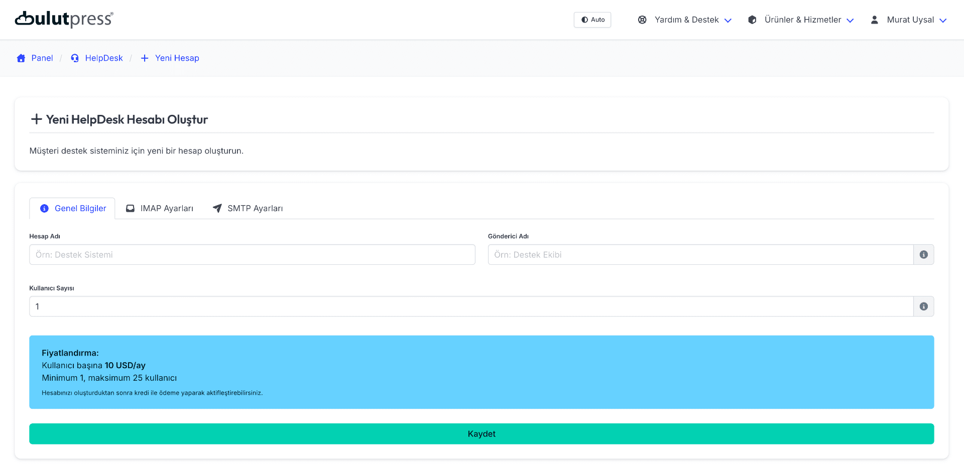 Genel Bilgiler, Imap Ve Smtp Ayarlarını Yapın
