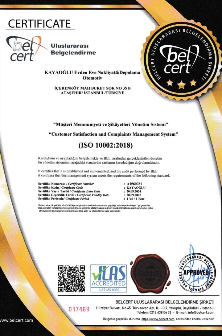 Kalite ve Yetki Belgelerimiz