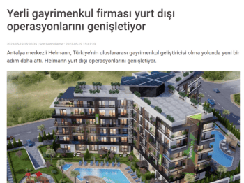YERLİ GAYRİMENKUL FİRMASI YURT DIŞI OPERASYONLARINI GENİŞLETİYOR