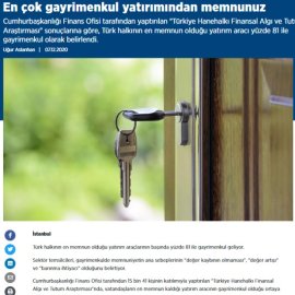 Anadolu Ajansı / En çok gayrimenkul yatırımından memnunuz