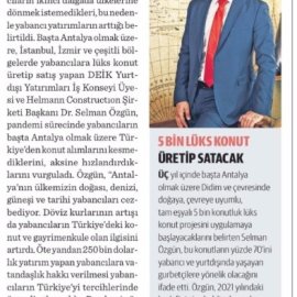Dunya Gazetesi / Salgında Yabancıların Konut Yatırımları Artı