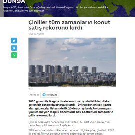 sputniknews.com / Çinliler tüm zamanların konut satış rekorunu kırdı