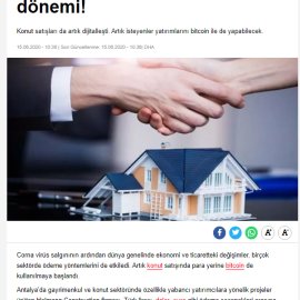 gazetevatan.com / Konut satışında bitcoin dönemi