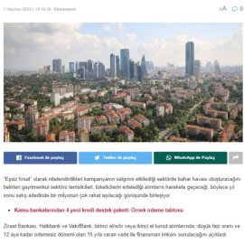 Ekonomist / Konutta ‘benzersiz düşük kredi oranı’ satışları yeniden hareketlendirecek