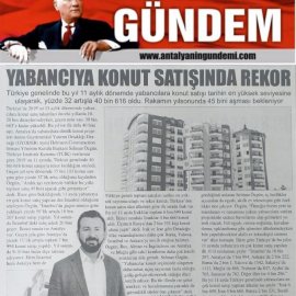 Antalya Gündem Gazetesi / 01 OCAK